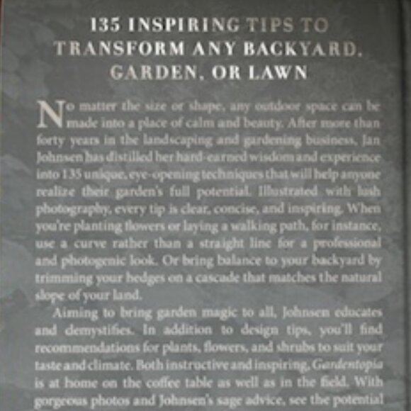 Gardentopia Book, by Jan Johnson Design Tips for your Garden, Countryman Press - Picture 9 of 9